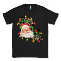 Black Louisiana map christmas santa Classic Tee - FaDigitalArtStudio