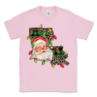 Bubblegum Pink Louisiana map christmas santa Classic Tee - FaDigitalArtStudio