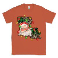 Copper Louisiana map christmas santa Classic Tee - FaDigitalArtStudio