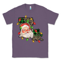 Lavender Louisiana map christmas santa Classic Tee - FaDigitalArtStudio