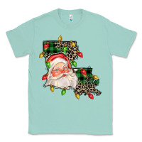 Louisiana Map Christmas Santa Classic Tee | Teevron