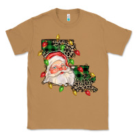 Toasted Coconut Louisiana map christmas santa Classic Tee - FaDigitalArtStudio