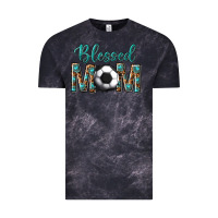 Cloud Black western blessed mom with soccer Vintage Tee - texasbilliewilder