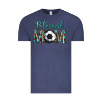 Vintage Denim western blessed mom with soccer Vintage Tee - texasbilliewilder