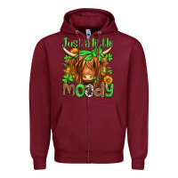 Burgundy just a little moody st patricks day Zipper Hoodie - Jasminsmagicworld