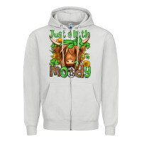 Dove Grey just a little moody st patricks day Zipper Hoodie - Jasminsmagicworld