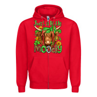 Red just a little moody st patricks day Zipper Hoodie - Jasminsmagicworld