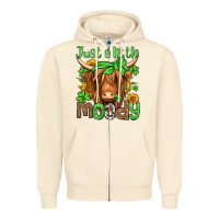 Just A Little Moody St Patricks Day Zipper Hoodie | Teevron