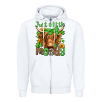 White just a little moody st patricks day Zipper Hoodie - Jasminsmagicworld
