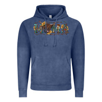 Vintage Denim Mama with highland cow Vintage Hoodie - RanaPortraitStore