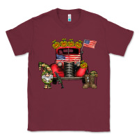 Burgundy america soldier truck Classic Tee - CowhideDigitalArt