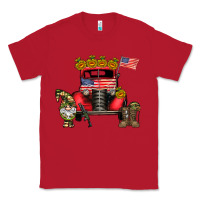Red america soldier truck Classic Tee - CowhideDigitalArt