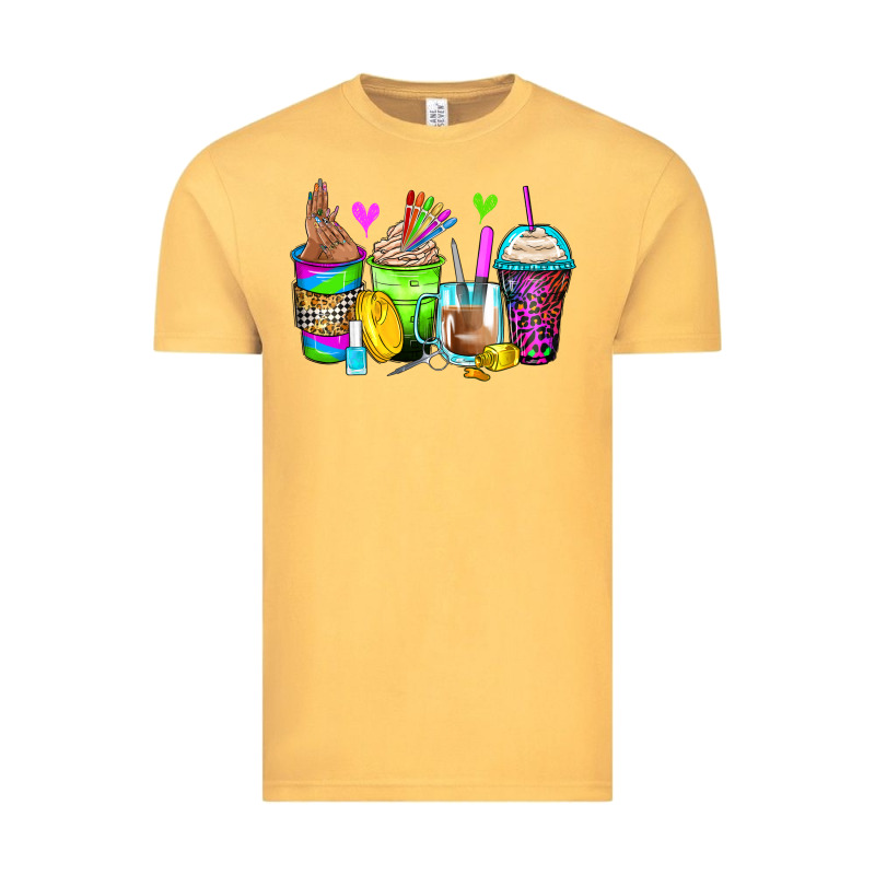 Nail Art Coffee Cups Vintage Tee by Zillion Design Studio | Teevron