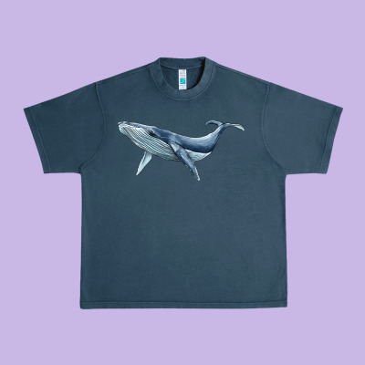 Humpback Whale Urban Heavy Tee Designed By Barkaloodesign