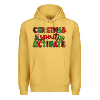 Antique Gold christmas spirit activate Premium Hoodie - MaliasSmallBusiness