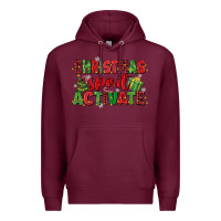 Burgundy christmas spirit activate Premium Hoodie - MaliasSmallBusiness