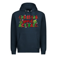 Navy christmas spirit activate Premium Hoodie - MaliasSmallBusiness
