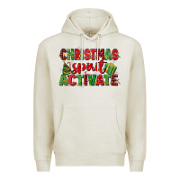 Oatmeal Heather christmas spirit activate Premium Hoodie - MaliasSmallBusiness