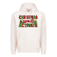 Pale Pink christmas spirit activate Premium Hoodie - MaliasSmallBusiness