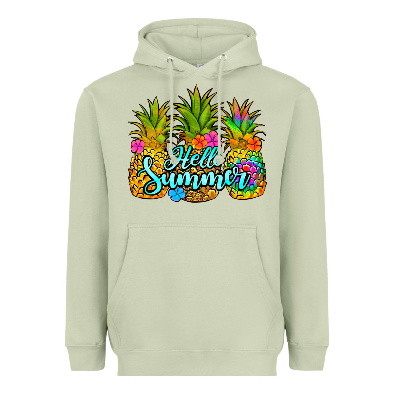 Hello Summer Pineapple Heavyweight Hoodie by Jasminsmagicworld | Teevron
