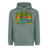 Sage hello summer pineapple Heavyweight Hoodie - Jasminsmagicworld