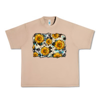 Burro cowhide sunflower pattern Urban Heavy Tee - Zillion Design Studio