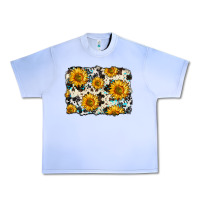 Grape Ice cowhide sunflower pattern Urban Heavy Tee - Zillion Design Studio