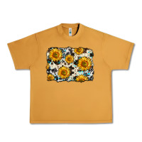 Peanut Butter cowhide sunflower pattern Urban Heavy Tee - Zillion Design Studio