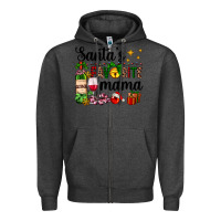 Charcoal Heather santa's favorite mama Zipper Hoodie - AdoDesignShop