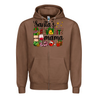 Chestnut santa's favorite mama Zipper Hoodie - AdoDesignShop