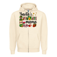Sandshell santa's favorite mama Zipper Hoodie - AdoDesignShop