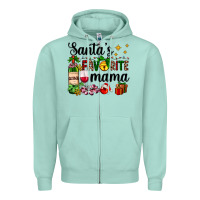 Seafoam santa's favorite mama Zipper Hoodie - AdoDesignShop