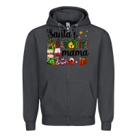 Smoke santa's favorite mama Zipper Hoodie - AdoDesignShop