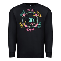 Black i am inspiration Premium Sweatshirt - MaliasSmallBusiness