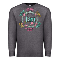 Charcoal Heather i am inspiration Premium Sweatshirt - MaliasSmallBusiness
