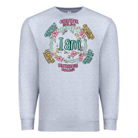 Heather Grey i am inspiration Premium Sweatshirt - MaliasSmallBusiness