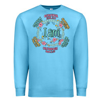 Ocean Blue i am inspiration Premium Sweatshirt - MaliasSmallBusiness