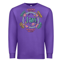 Purple i am inspiration Premium Sweatshirt - MaliasSmallBusiness
