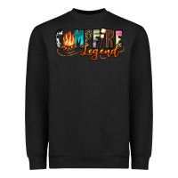 Black campfire legend Heavyweight Sweatshirt - Zillion Design Studio