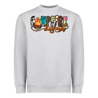 Heather Grey campfire legend Heavyweight Sweatshirt - Zillion Design Studio