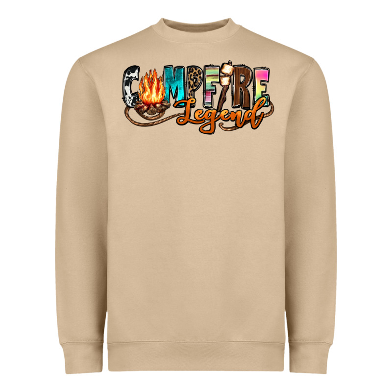Campfire Legend Heavyweight Sweatshirt by Zillion Design Studio | Teevron
