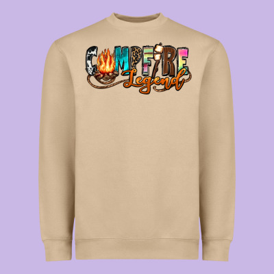 Campfire Legend Heavyweight Sweatshirt Designed By Zillion Design Studio