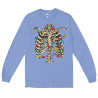 Colony Blue Christmas Rib Cage Long Sleeve Tee - FaDigitalArtStudio