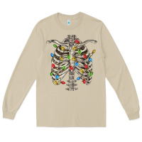 Mushroom Christmas Rib Cage Long Sleeve Tee - FaDigitalArtStudio