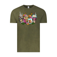 Vintage Olive floral coffee cups Vintage Tee - Zillion Design Studio