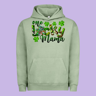 St. Patrick's Day One Lucky Mama Urban Hoodie Designed By Ranaportraitstore