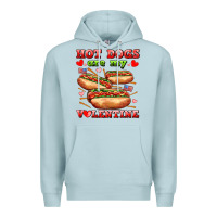 Blue Mist hot dogs are my valentine Premium Hoodie - AdoDesignShop