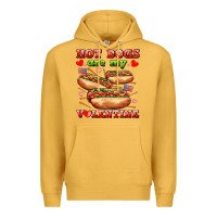 Mustard hot dogs are my valentine Premium Hoodie - AdoDesignShop