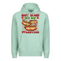Seafoam hot dogs are my valentine Premium Hoodie - AdoDesignShop