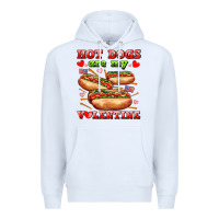 White hot dogs are my valentine Premium Hoodie - AdoDesignShop
